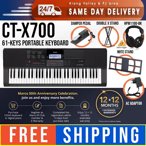 *SAME DAY DELIVERY*Casio CT-X700 61-Keys Portable Keyboard with Pedal ...