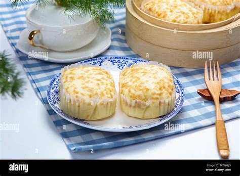 Delicious steamed cake Stock Photo - Alamy