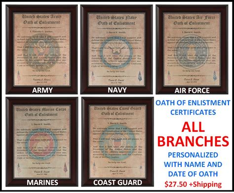 NICE or BETTER Oath of Enlistment Certificate: U.S. Navy - Etsy