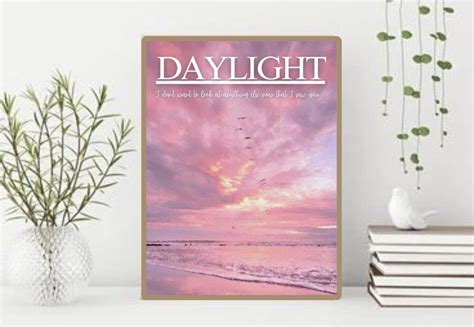 Daylight Poster Taylor Swift Album Posters Minimalist Music - Etsy