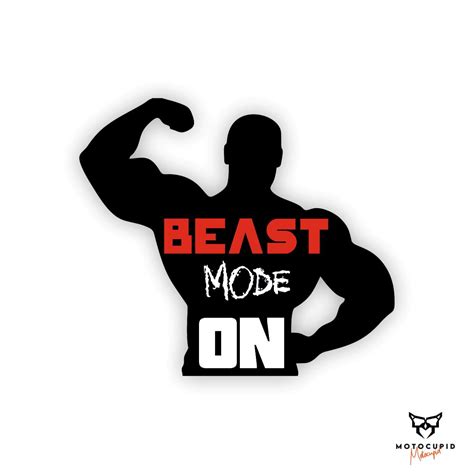 Beast Mode On Sticker - Motocupid