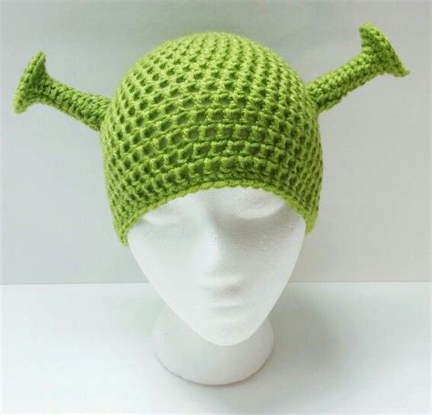 Crochet Shrek hat | Hats, Crochet, Shrek