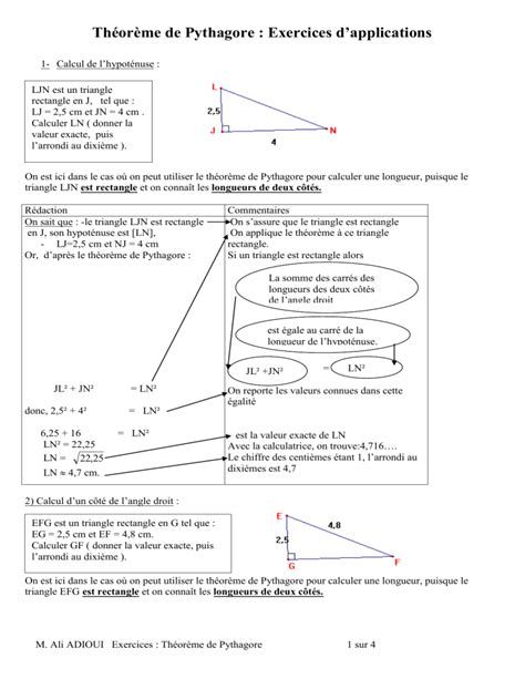 Applications-du theoreme de Pythagore-2