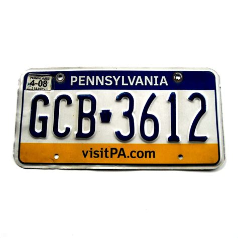 Pennsylvania State VisitPA Authentic License Plate