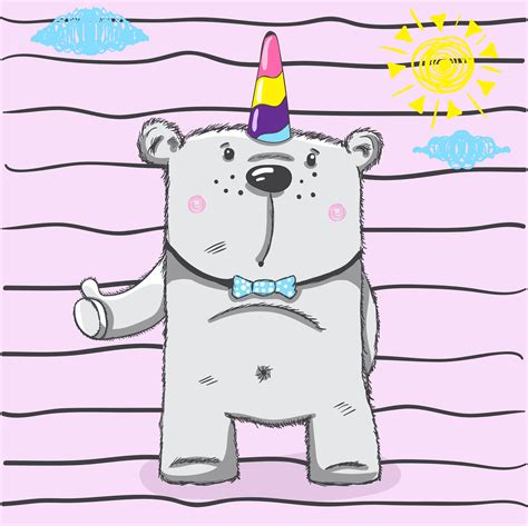 cute little bear unicorn 413219 Vector Art at Vecteezy