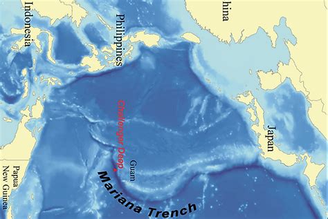 Mariana Trench Location On World Map - Dulcea Konstance