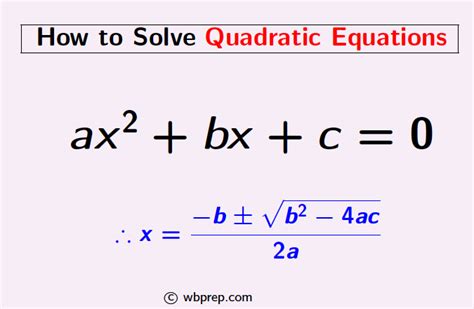 How to Solve Quadratic Equation - WBPREP