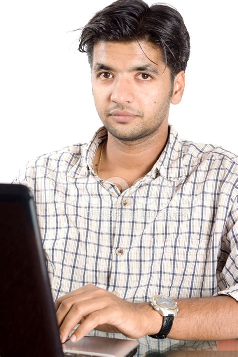 Casual Indian Office Worker Isolated On White Stock Photo | Royalty ...