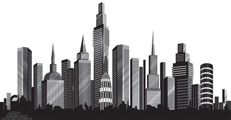 Cityscape Silhouette PNG Clip Art Image | Gallery Yopriceville - High ...