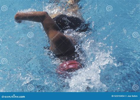 Swimmer in Senior Olympic Swimming Competition, Ojai, CA Editorial ...