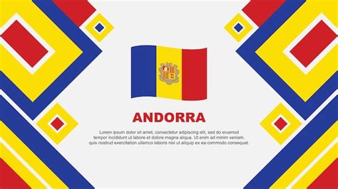 Premium Vector | Andorra flag abstract background design template ...