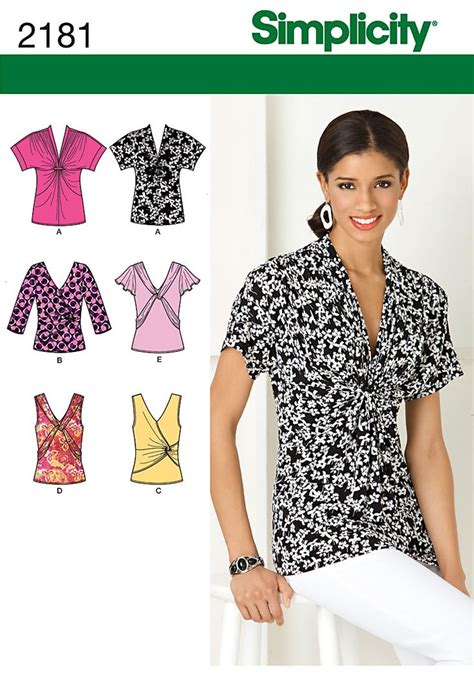 Simplicity 2181 Misses' Knit Tops | Sewing clothes women, Top sewing ...