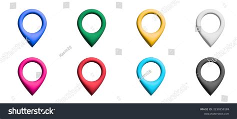 Map Marker Icon Set Colored Symbols Stock Illustration 2239259189 ...