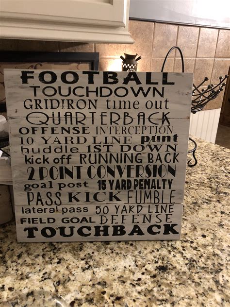 FOOTBALL SIGN | Field goal, Touchback, Football signs