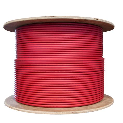 1000ft Shielded Red Cat6 Ethernet Spool, Solid, Bulk