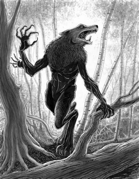 Skinwalker, in David Ferreira's Monster Art Comic Art Gallery Room