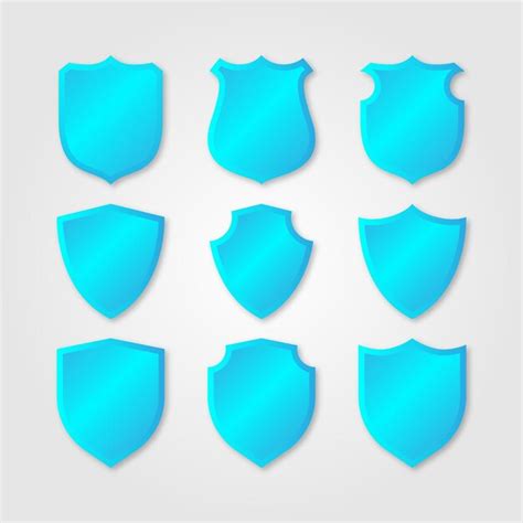 Premium Vector | Vector security shield badge collection