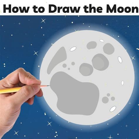 How To Draw The Moon | Easy Moon Drawing For All Ages