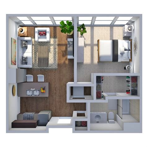 Small Apartment Floor Plans One Bedroom | Floor Roma