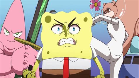 Spongebob Anime OP but it's spongebob, patrick, squidward, sandy All ...