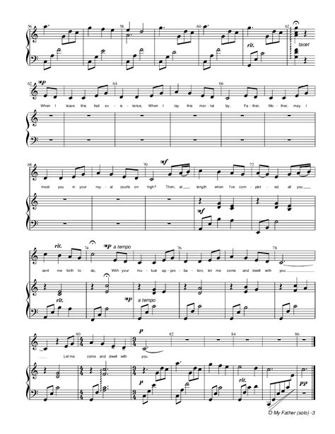 O My Father (by Sally Deford -- SATB)