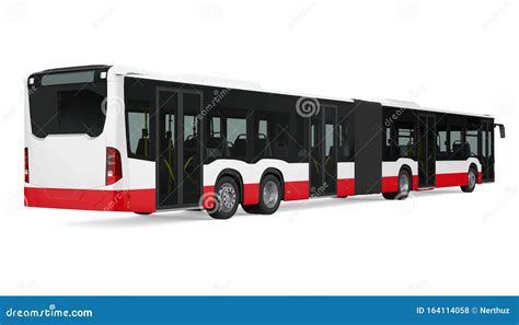 Articulated City Bus Isolated Stock Illustration - Illustration of ...