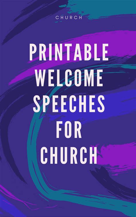 printable welcome speeches for church