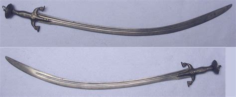 Afghan pulwar sword, the blade is 29" measured in straight line from ...