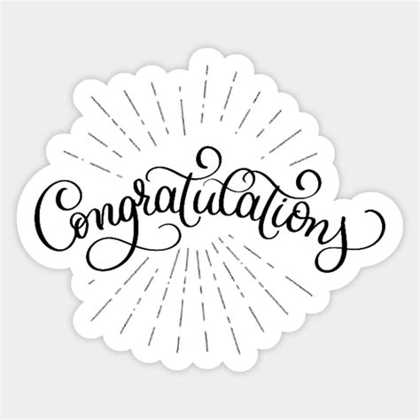 congratulations - Congratulations - Sticker | TeePublic