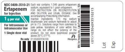 Ertapenem - FDA prescribing information, side effects and uses