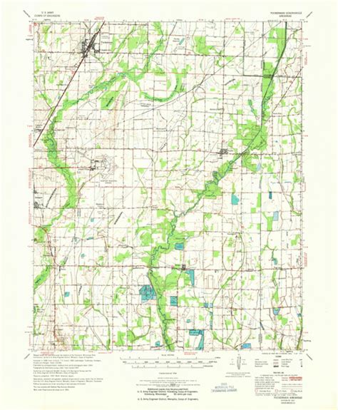 Tuckerman, Arkansas 1967 (1967) USGS Old Topo Map Reprint 15x15 AR Quad ...