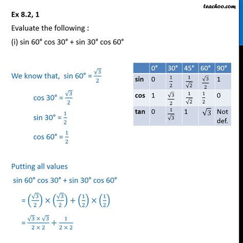 If Cos Xcos 60 Cos 30 Sin 60 Sin 30 Then Find The Value Of X | Images ...