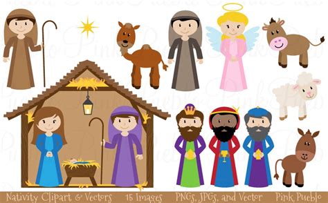 Nativity Clip Art Clipart Nativity Scene Clip Art Clipart - Etsy