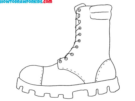 How to Draw Combat Boots - Easy Drawing Tutorial For Kids