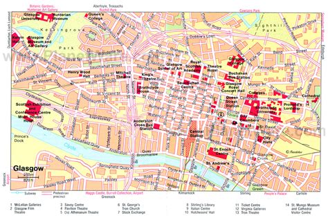 Maps of Glasgow | Detailed map of Glasgow in English | Maps of Glasgow ...