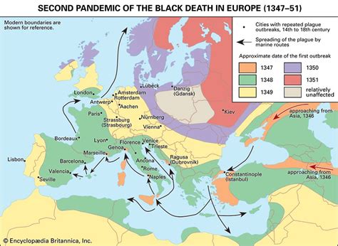 Bubonic Plague Black Death Map