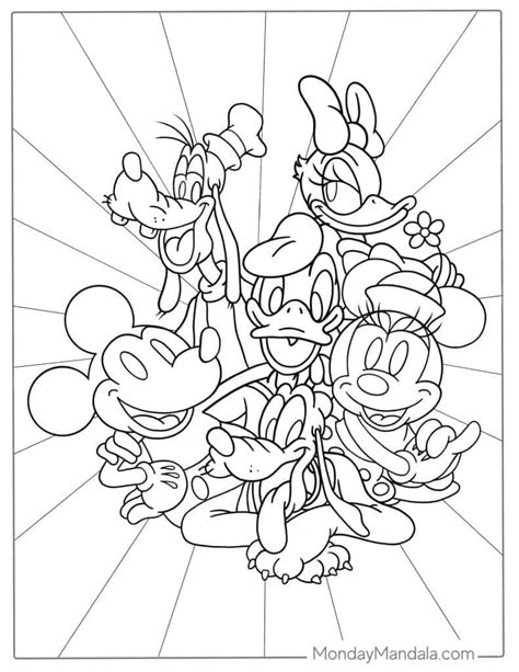 Mickey Mouse And Pluto Coloring Pages