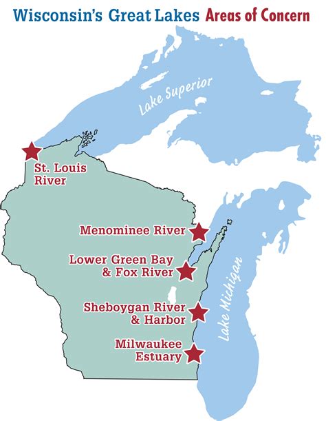 Map Wisconsin Lakes - London Top Attractions Map