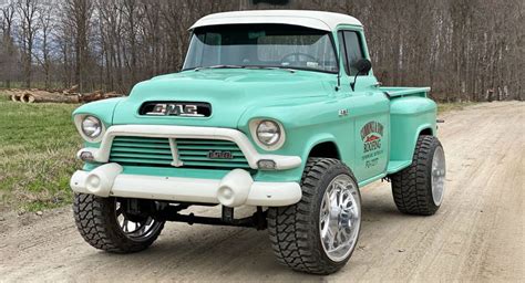 Dad Gum! This Lifted ’57 GMC Pickup With Huge Wheels Will Split ...