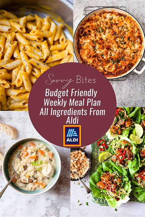 The healthy budget weekly menu for families using only ingredients from ...