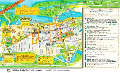 St. Augustine Trolley Route Map | Higdon Family Association