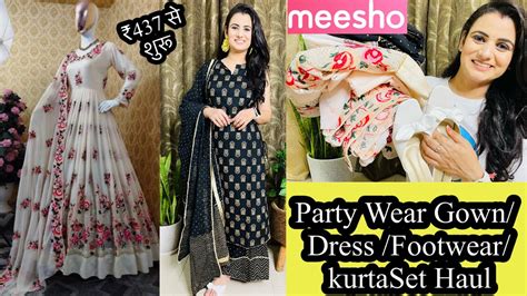 Party Wear Meesho Haul Starting ₹437👗Summer Special Outfits👗Meesho Gown ...