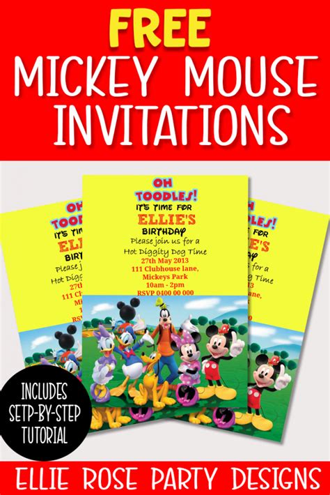 Free Mickey Mouse Digital Invitation