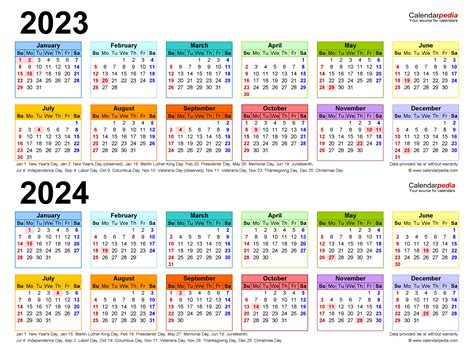 Two Year Calendar 2023 And 2024 Printable Calendar Template - Photos