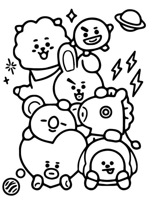 BT21 Shooky Coloring Pages