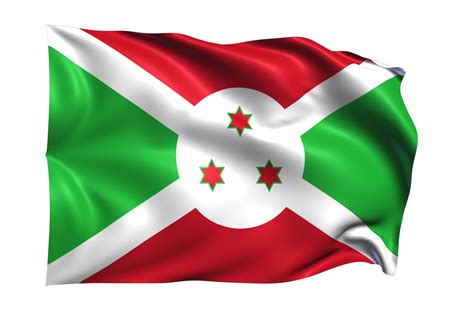 Burundi Waving flag Realistic Transparent Background 15309525 PNG