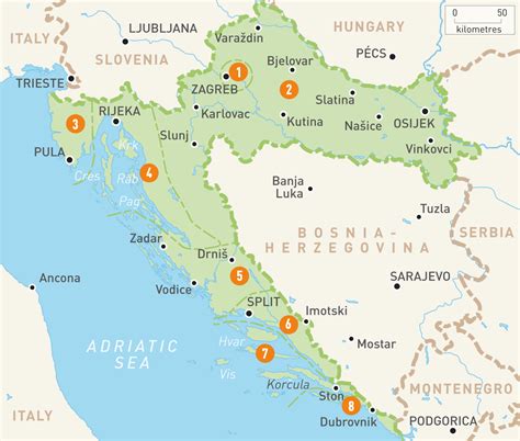 Map of Croatia | Croatia Regions | Rough Guides