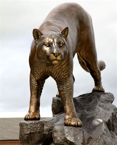 Cougar Pride | Bronze Cougar Mascot University Sculpture Monument