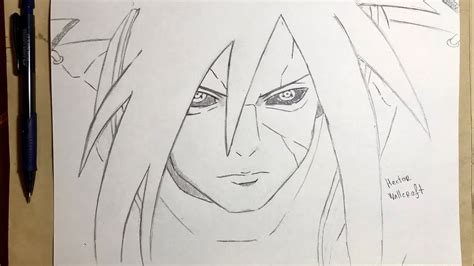 Madara Uchiha | Step by step Drawing [Pencil drawing] - YouTube