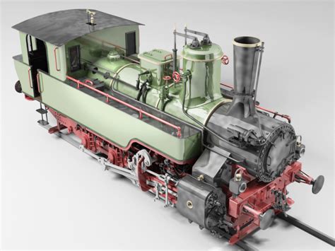 3d model steam locomotive